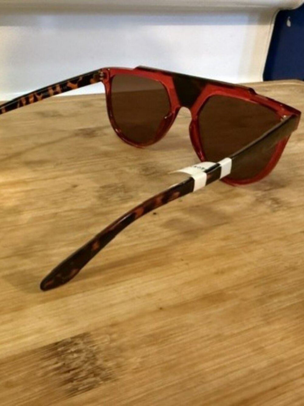 I-SEA Flat Top Red Aviator Sunglasses - Picture 8 of 16